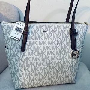 Michael Michael Kors Marilyn Medium Tote Bag In Avorio